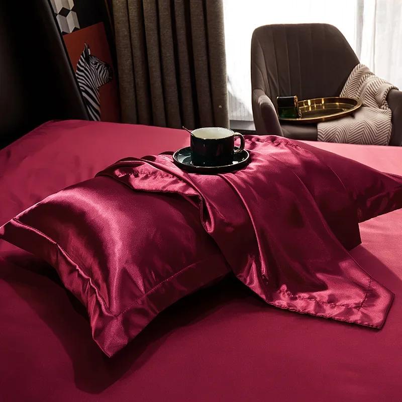 2PCS 100% Pure Real Silk Pillowcase Natural Mulberry Pillow Case