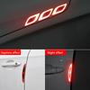 6pcs Car 3D Reflective Carbon Fiber Sticker Fashion Car Styling Reflective Strips Night Safety Warning Auto Exterior Accessories