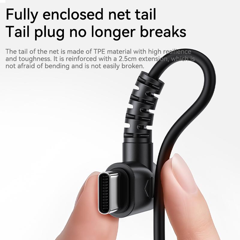 L-Shaped Plug Gaming Earphones Surround Sound Type C&3.5mm In Ear Headphones Noise Reduction Earbuds Sports Headsets for Samsung