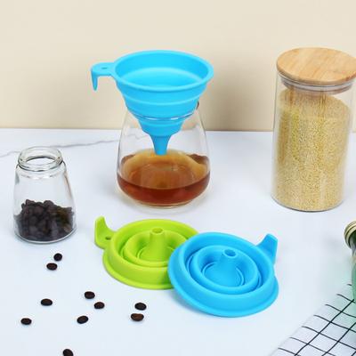 Kreativer Mini-Falt-Silikon-Trichter, Teleskop-Flüssigkeitsabgabe, Öltrichter, Weintrichter, Küchenhelfer