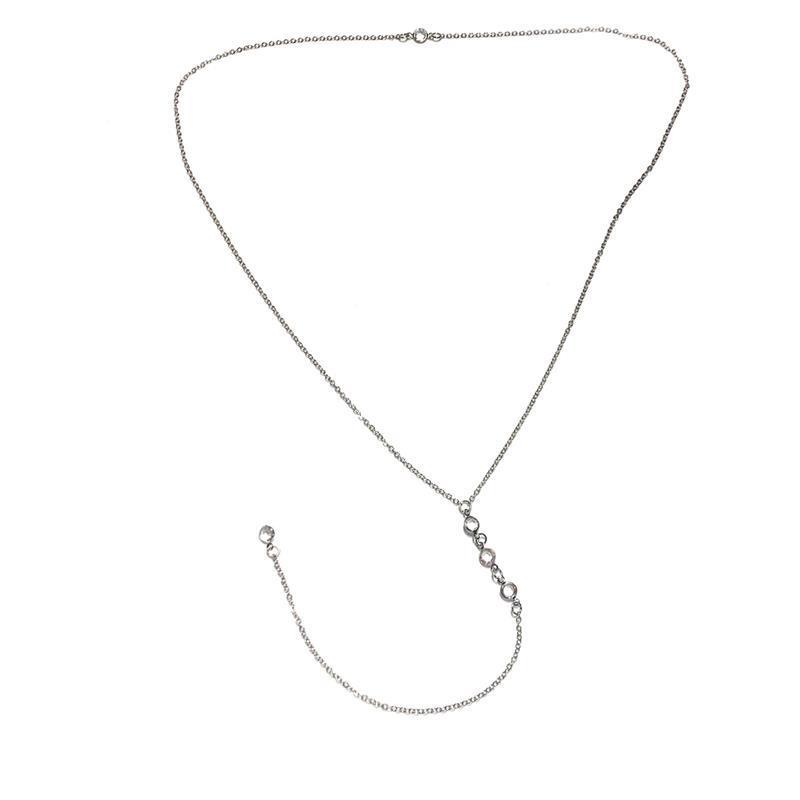 "European American Style Water Drop Tassel Body Chain Necklace for Women"