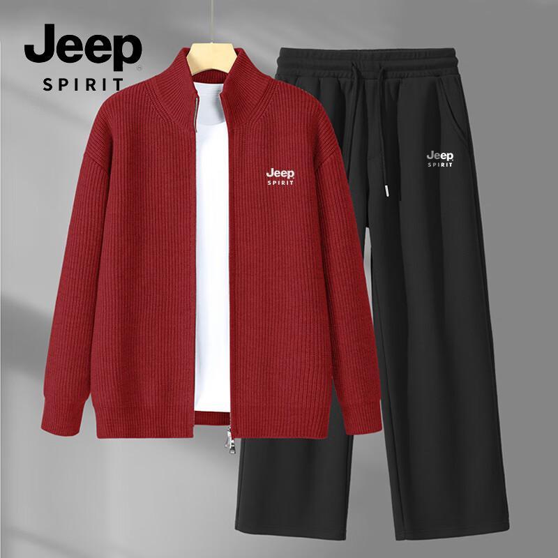 

Мужской зимний вязаный кардиган и брюки прямого кроя JEEP SPIRIT L