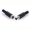 10Pcs 2.1mm X 5.5mm Male DC Plug Electrical Socket Outlet Power Jack Plugs For DIY Projects