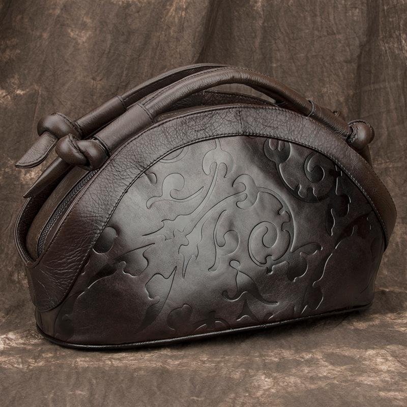 Nová retro dámská taška Head Layer hovězí kůže taška z pravé kůže Dámská taška do ruky Šikmé rozkročení Dámská taška Dámská stará kožená taška