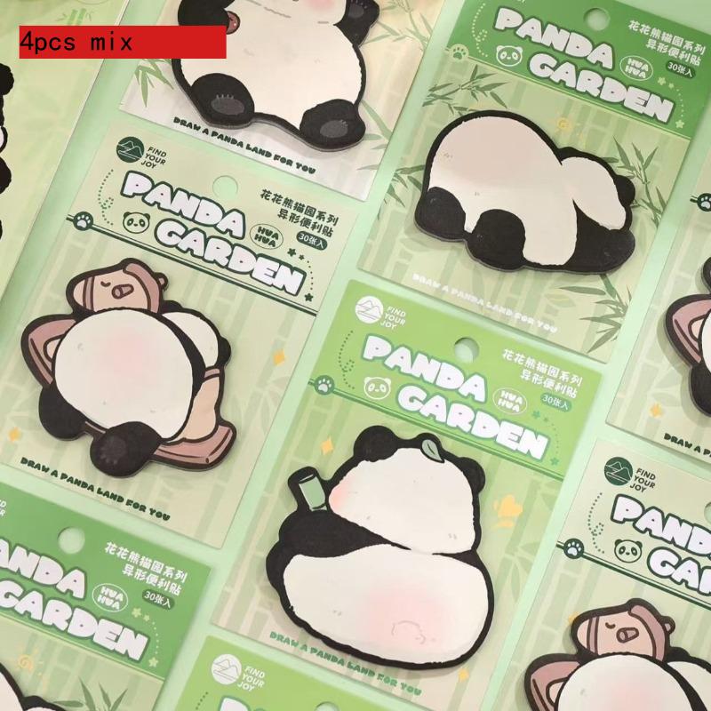

Gift Panda Sticky Note Cartoon Special Shaped Paper Strong Adhesive Ins Creative High End Pad Tearability Kawai Lovely Memo Pad