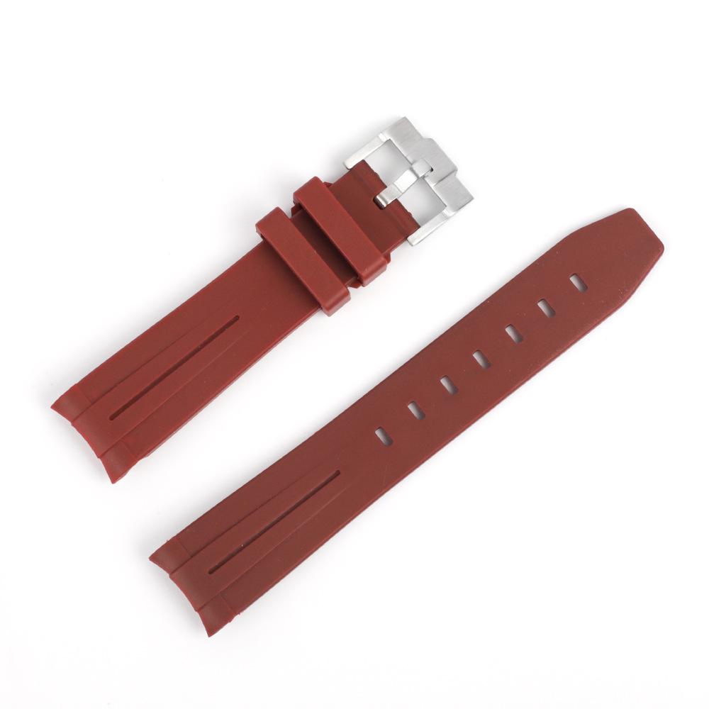 Curved Interface Rubber Watch Strap 20mm Men Women Waterproof Sports Watch Band for Moonswatch Watchband Watch Accessories