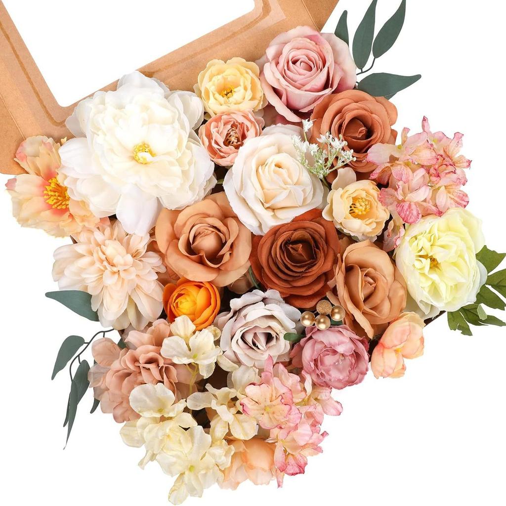 Simulation Flower Box Diy With Flower Pole Rose Box Hand Bouquet Wedding Christmas Home Decoration