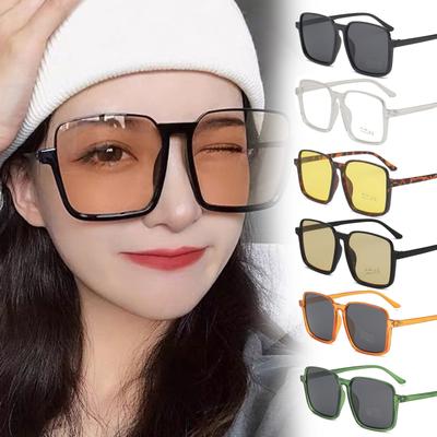 Retro Sunglasses Lower Half Frame Square A- Blue Light Glasses