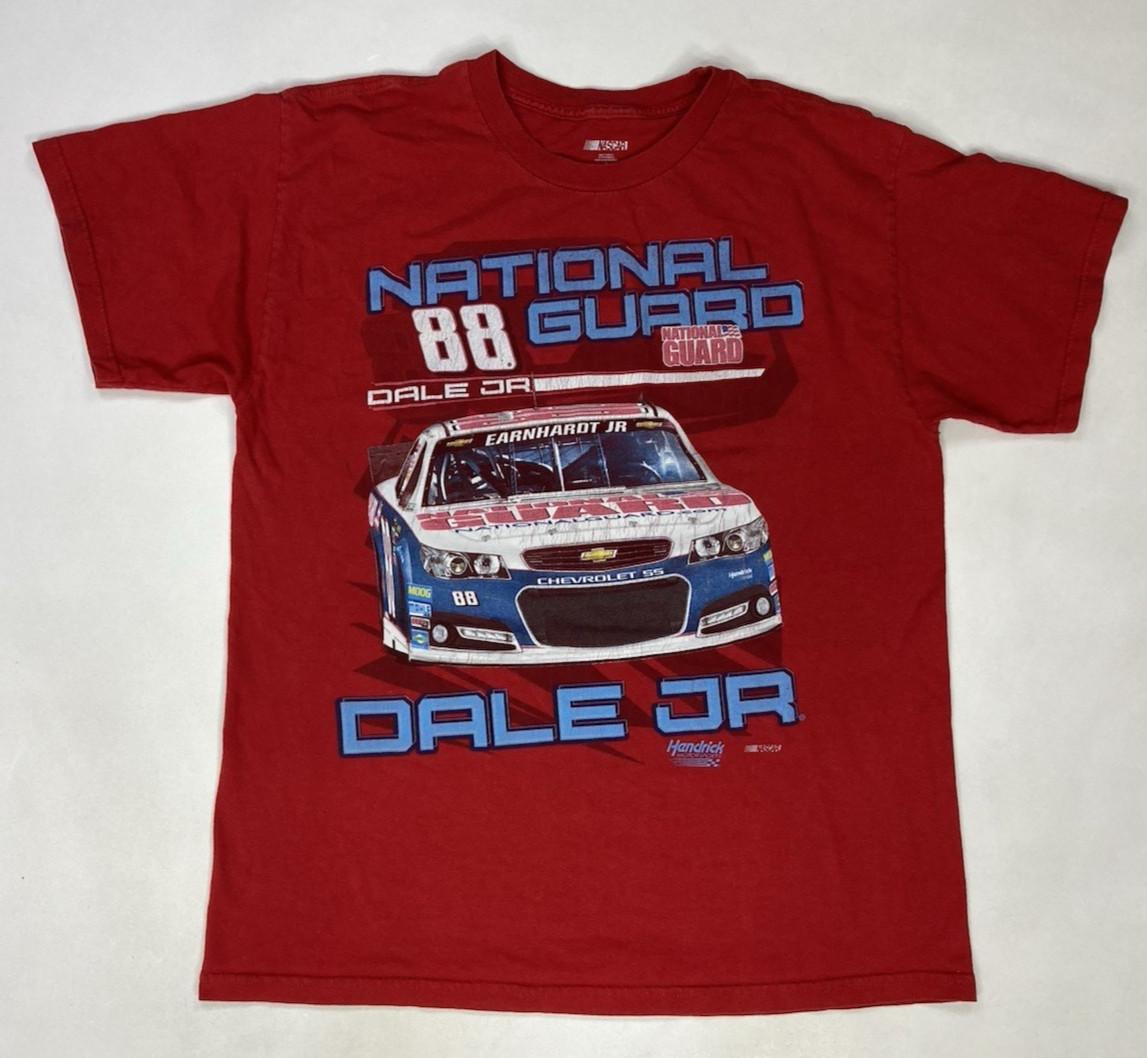 Nascar National Guard Dale Earnhardt Jr Graphic T-shirt Men Large Red S