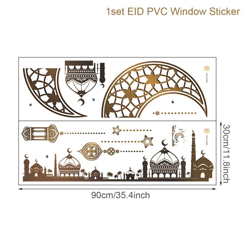 Eid Mubarak Wall Stickers Kareem Ramadan Decoration 2026 For Home Islamic Muslim Party Decor Mubarak Ramadan Window Sticker Gift
