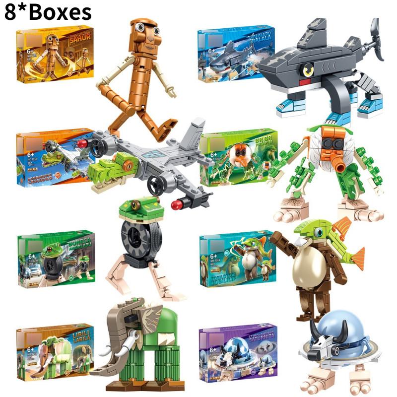 Tungtungsahur Wooden Stick Man Building Blocks Collectible Toy For Kids