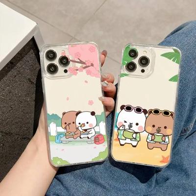 Χαριτωμένη θήκη τηλεφώνου DUDU BUBU για iPhone Mini 11 12 13 14 15 XPlus Pro Max SE XR Διαφανές κέλυφος