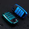 3 Buttons TPU+Leather Car Key Case for Kia Rio 3 K2 Ceed Cerato K3 Sportage 4 Picanto K5 Optima Sorento Forte Stinger 2017 2018