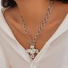 Meier Punk-inspired metal cross necklace with a trendy, edgy design. features a sweet and cool ot clasp chain