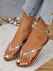 Infradito Casual da Donna - Moda Interno Esterno Centinaia Esterno Design Semplice Sandali da Spiaggia Pantofole Estive