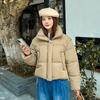 Short Down Padded Jacket Vest Women's 2025 New Thickened Warm Stand-up Collar Jacket with Detachable Sleeves Cotton Jacket
