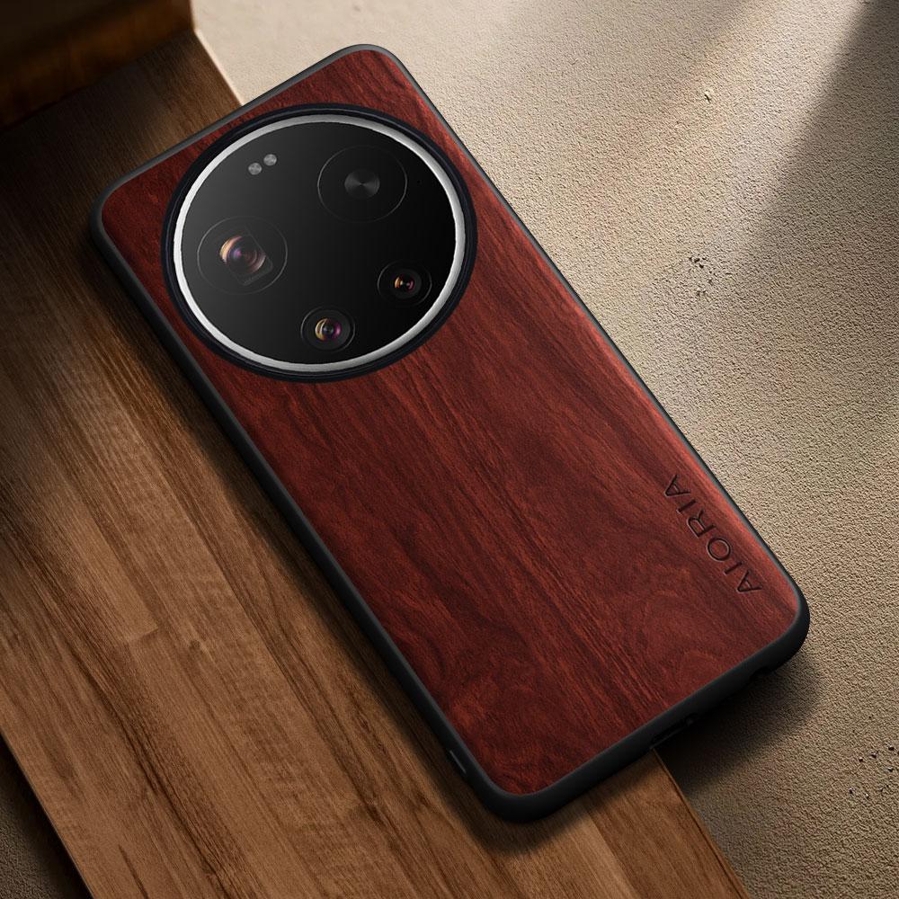 Case for Xiaomi 17 Ultra Capa Funda New Modern Stylish Wooden Pattern Pu Leather Cover for Xiaomi 17 Case Coque