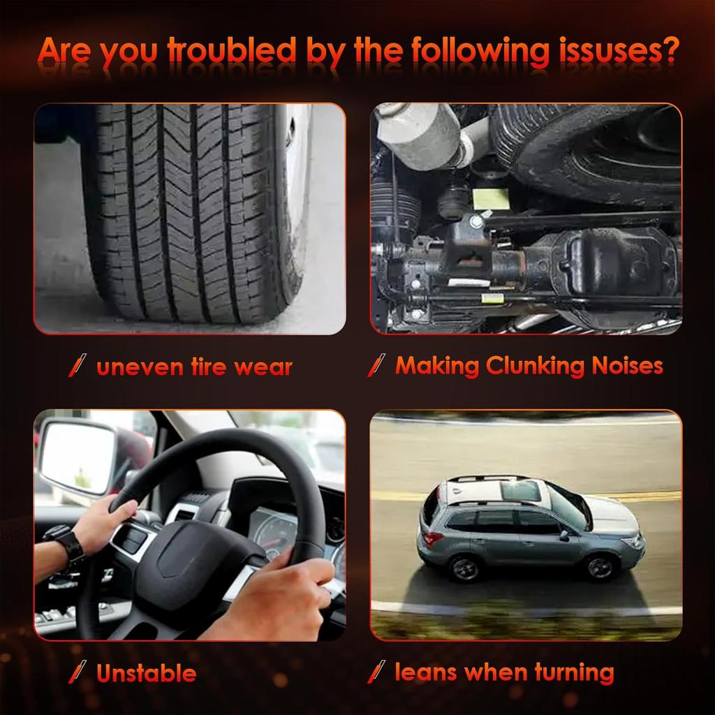 K80631 Front Sway Bar Stabilizer End Links 2 PCS, Compatible With Chevy Silverado Avalanche Suburban Tahoe Astro Express GMC Sierra Savana Yukon XL