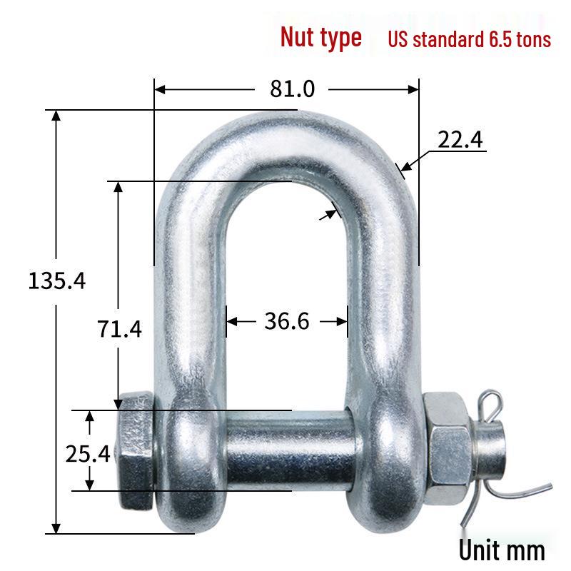 Chenghua Juli Galvanized D-Type Lifting Bow Shackle