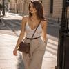 Elegant Crossbody Bag with Textured Finish and Dual Zip Pockets