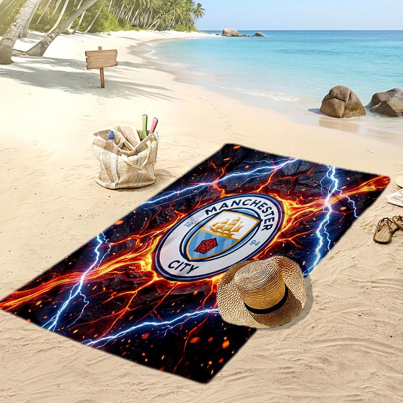 Manchester City Printed Beach Towel Quick Dry Soft TowelPortable Large Rectangular Beach Blanket for Travel Swimming Pool