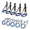 Kit di Riparazione Canna da Pesca Punte Canna da Pesca Acciaio Inossidabile Anello Ceramico Guide Canna