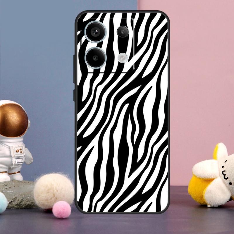 Coque Imprimé Rayures Zèbre Pour Xiaomi Redmi Note 13 9 10 11 12 14 15 Pro Plus Redmi 15 15C 14C 10C 12C 13C Housse