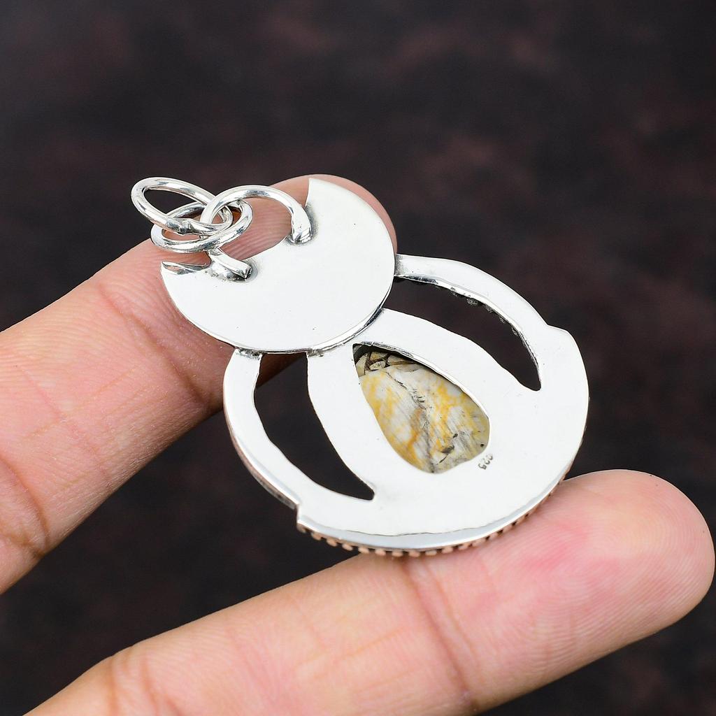 Brecciated Mookaite Pendant Unique Jewelry 925 Sterling Silver Pendant Ethnic Gemstone Jewelry Handmade Pendant Gift For Wife Decent Jewelry