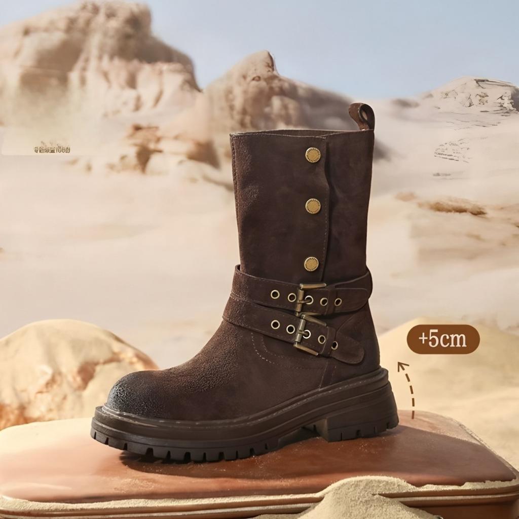 Martin boots women's matte lapel two wear belt buckle versatile western cowboy boots locomotive boots rhubarb boots platform women's shoes