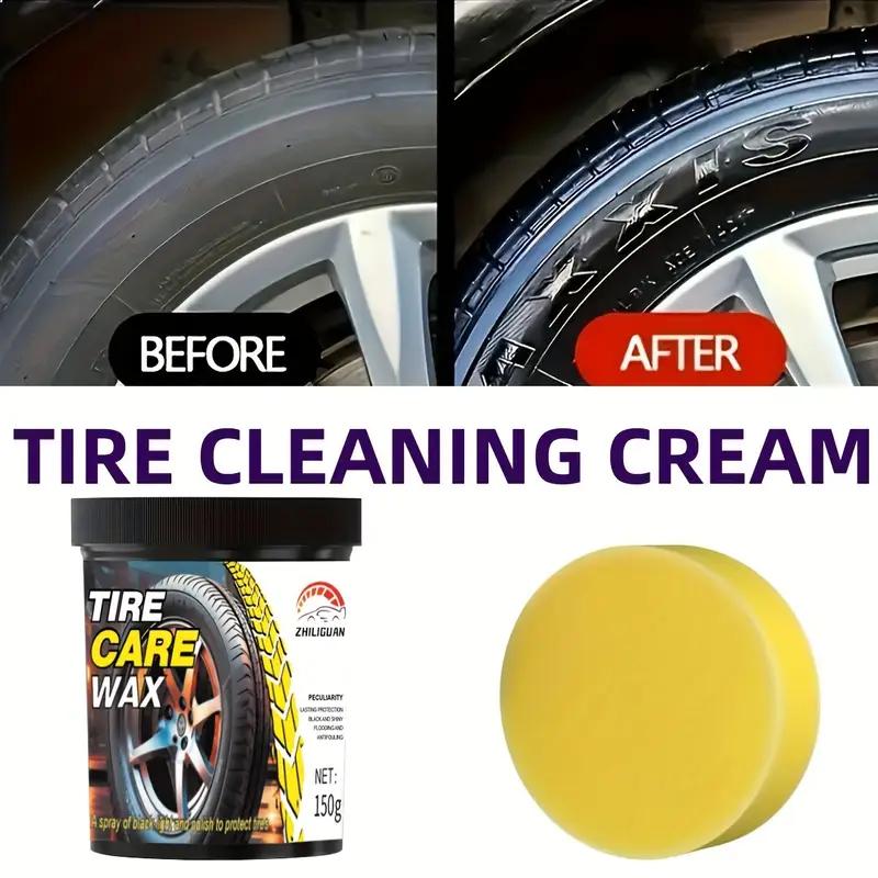 Tire renewal wax, shiny black, long-lasting tire gloss and protection, restores tire appearance and prevents cracking and aging