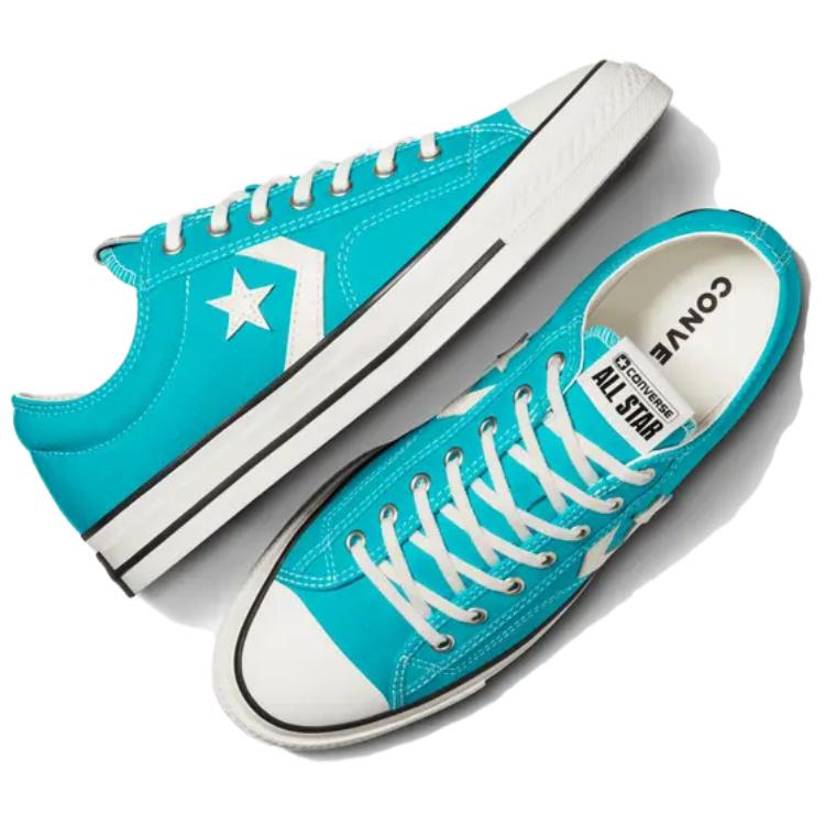 Converse Star Player 76 Low Premium Canvas - Blaue Herren Sneaker Weiß Schwarz A11531C