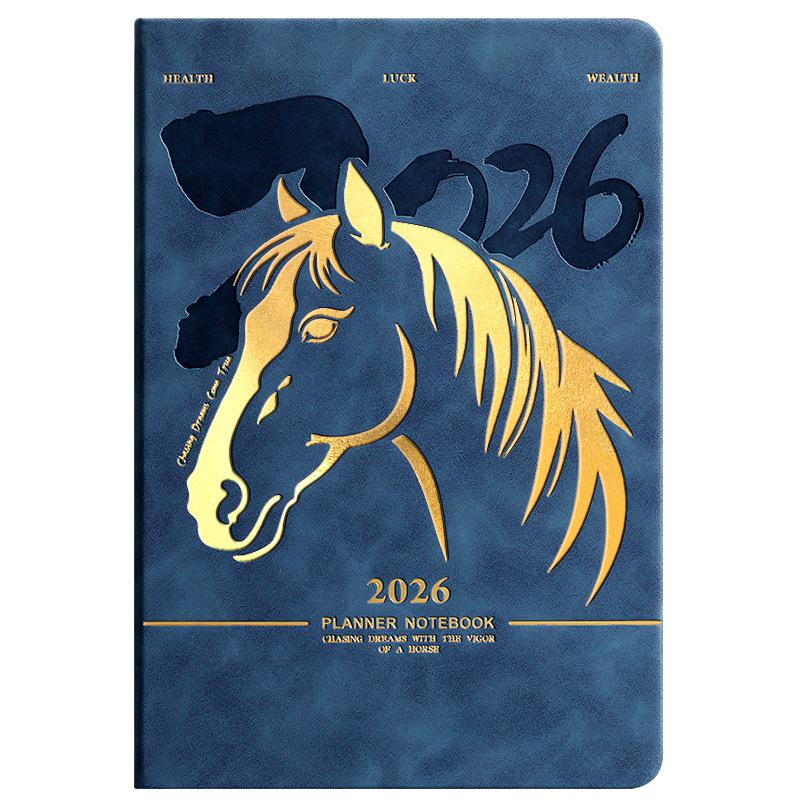 2026 Year of the Horse A5 Business Diary - Customizable Logo Notepad with Buckle