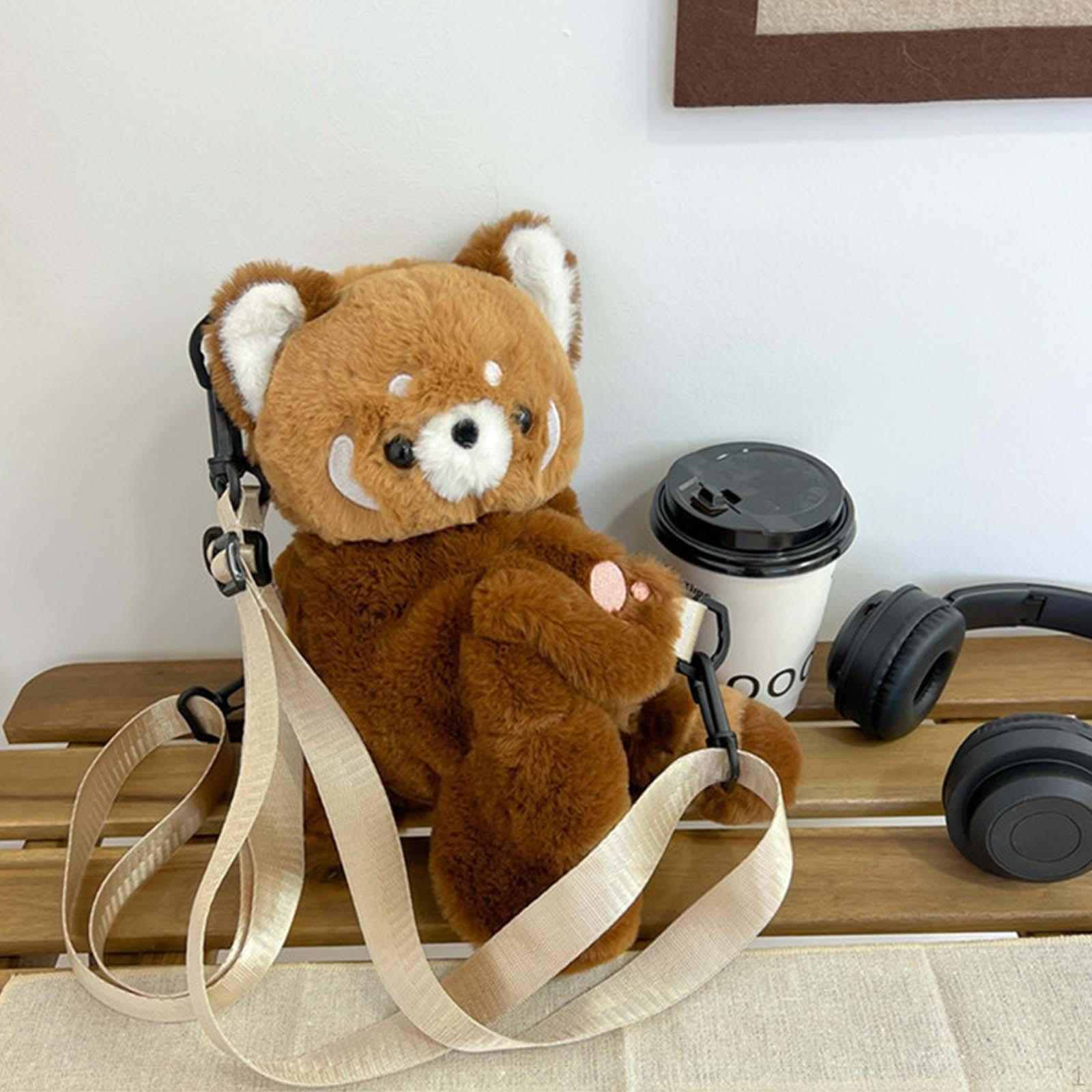 

Плюшевый рюкзак с пандой, подарок, повседневный кошелек на плечо для походов, кемпинга, дня рождения S