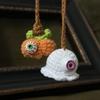 Cute Halloween Ghost Pendant Ghost Shape Crochet Halloween Decorations  Hangings Rear View Mirror