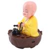 Musical Nodding Monk Figurine Decoration Moving Head Buddha Statue with USB Charging Cable