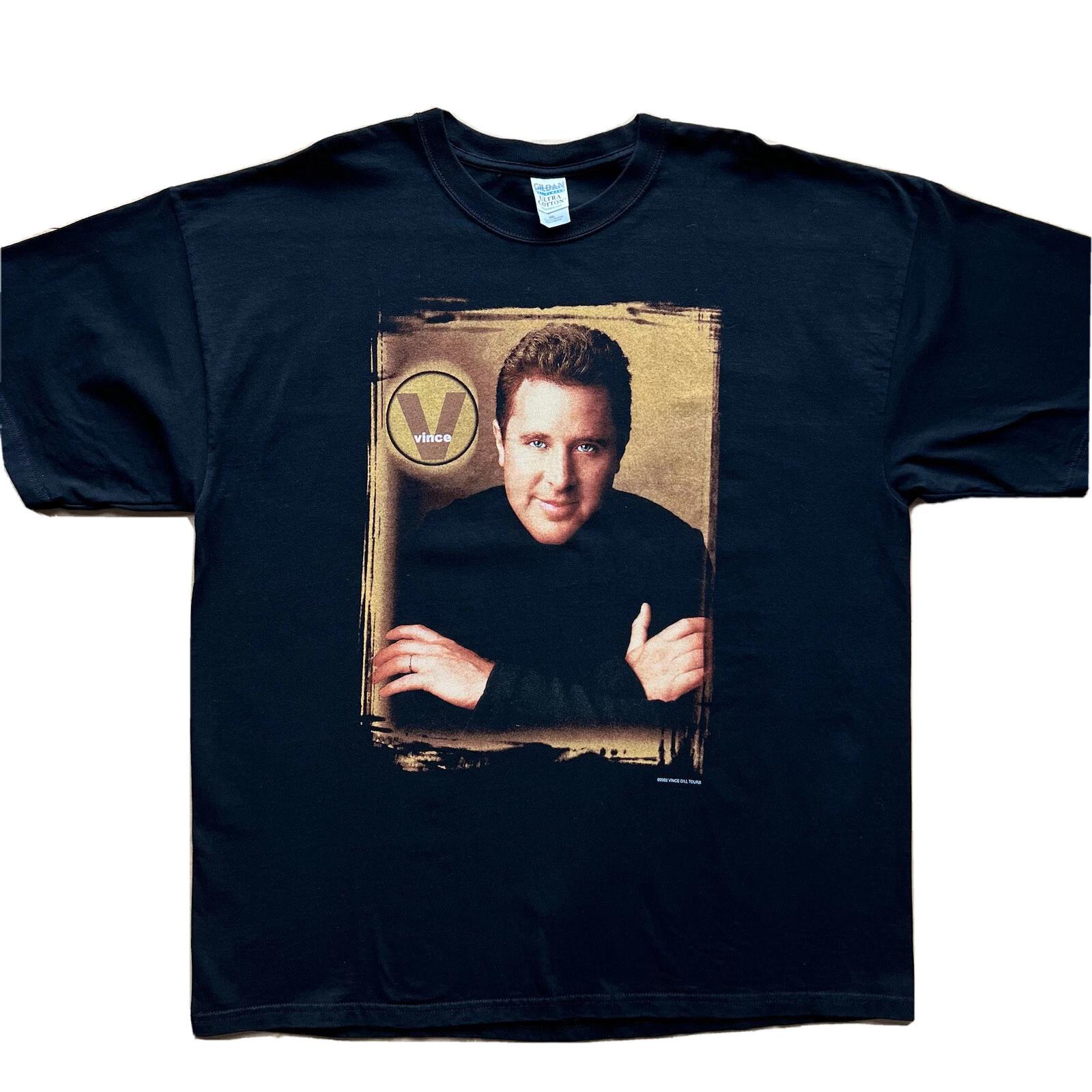 Vintage Vince Gill Shirt 2XL Black Classic Pop Music Concert Tour Merch 4XL