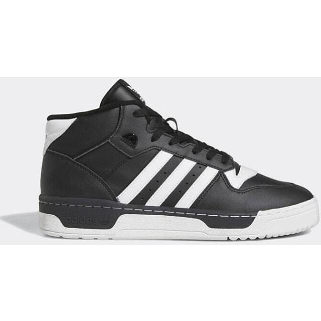 

Черно-белые кроссовки средней высоты adidas Originals Rivalry