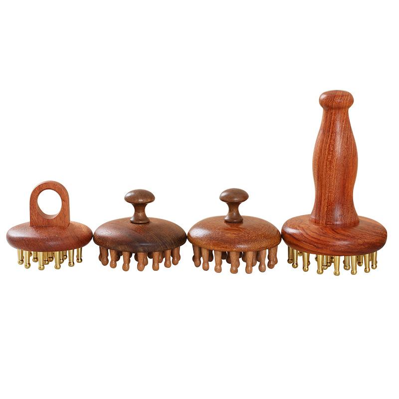 Tragbares Messing Gua Sha Massagegerät Kopf Hals Bein Körper Meridian Massagegerät Lymphatisches Muskelrelief Schmerz Tiefengewebsmassage