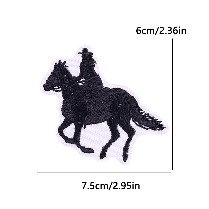 West Cowboy Embroidery Iron On Patches For Clothing thermoadhesive Patch For Clothes Heroism Adventurism Patch For Jeans Sticker