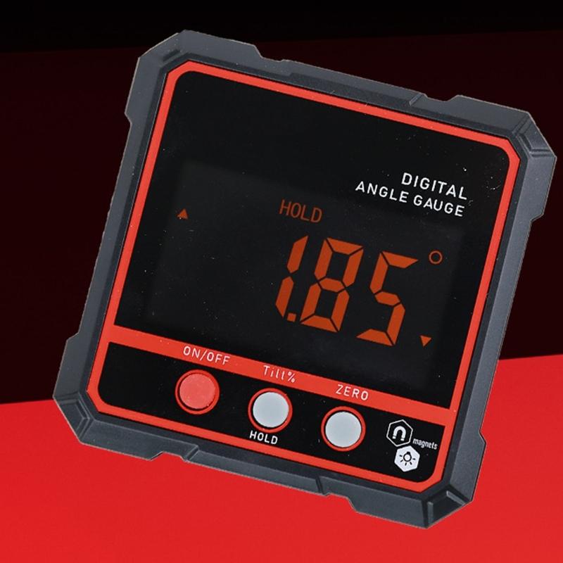 Upgrades Digital Inclinometer Angles Finder Magnetic Base Accuracy Measuring Tool For Carpentry Equipment Installation