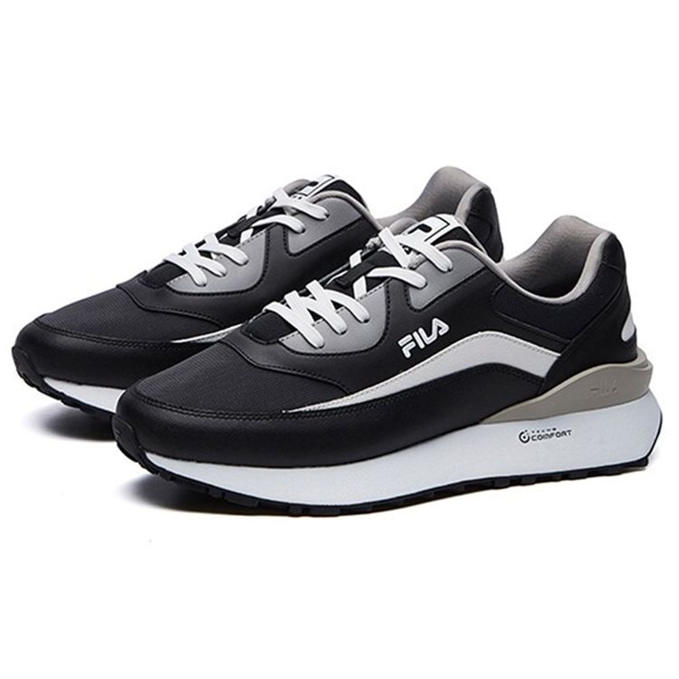 Fila Jogger Cushioning Durable Breathable Low-Top Casual Training Running Shoes Men Sneaker Black Gray F12M111113FBN