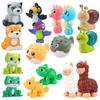 Big Particles Building Blocks Zoo Animal Shapes Snail Alpaca Seahorse Frog Accessory Children's Education Toys Compatible Brands