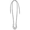 Metal Irregular Drip Glaze Pendant U-Shaped Long Black Leather Rope Sweater Chain Simple Wind Versatile Necklace
