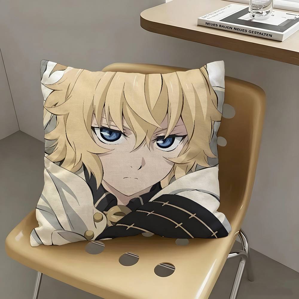 1pc Mikaela Hyakuya Anime Seraph Of The End Pillow Case Fashion Square Pillowcase Bedroom Sofa Room Ins Decoration Leisure