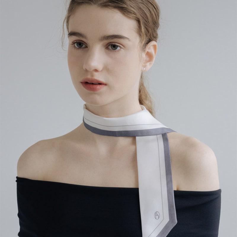 HAS HTY001 Two tone edge silk scarf