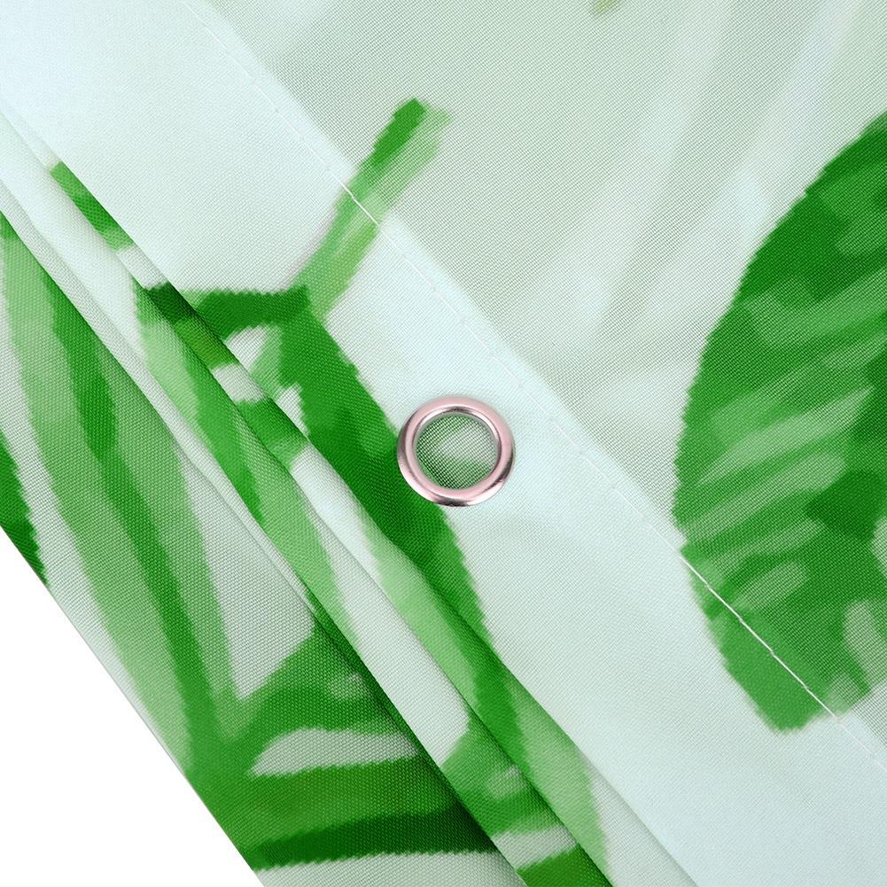 Unique Plant Leaves Pattern Shower Curtain Waterproof Mildew Proof Bathroom Curtain Decoration150x180cm
