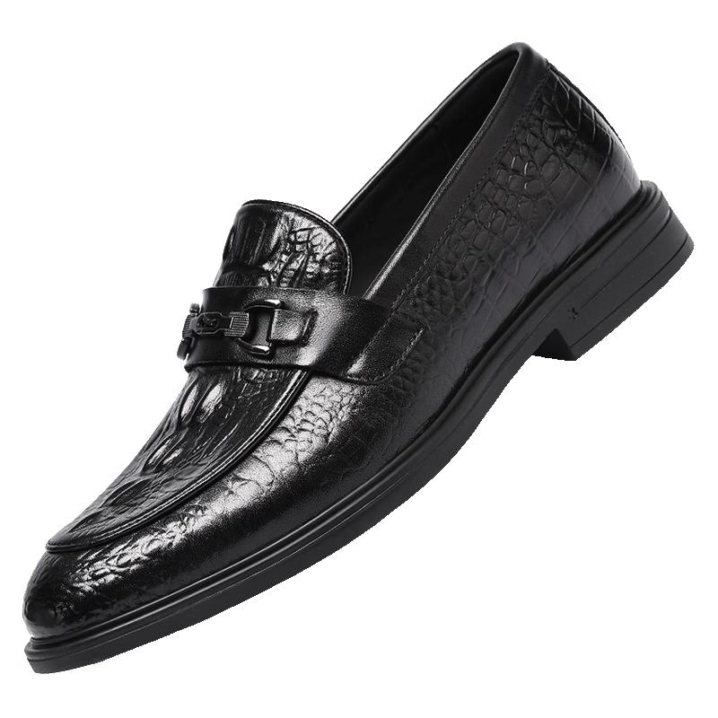 Men s Crocodile Pattern Leather Monk Strap Shoes EU 41