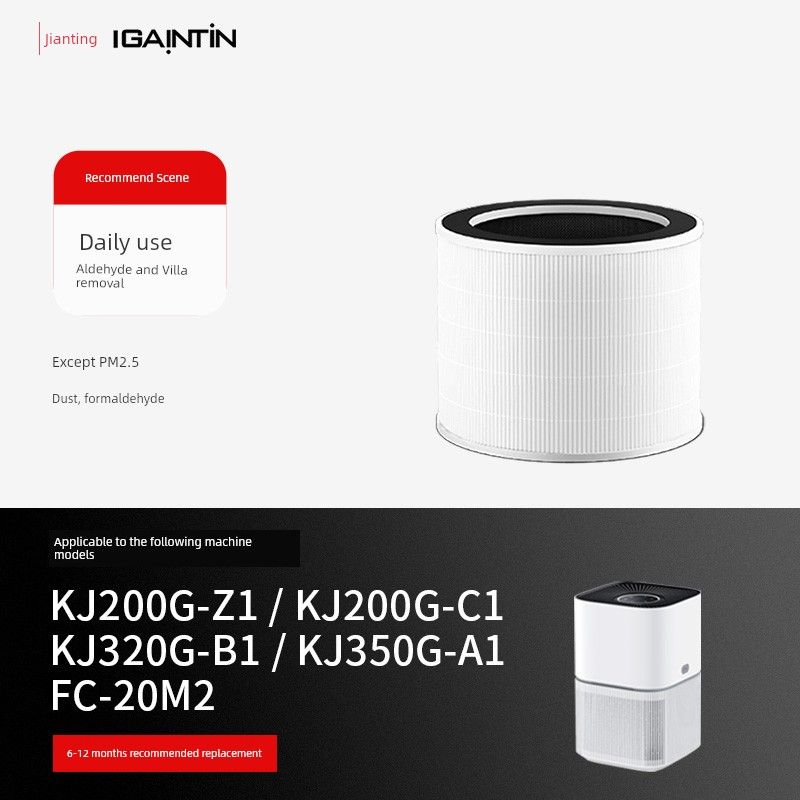 

Suitable for Midea Air Purifier KJ200G-C1/Z1 Pro Filter 350g-a1 Strainer FC-20M2 Kj320G-B1/Kj350G-A1 [Original Version]
