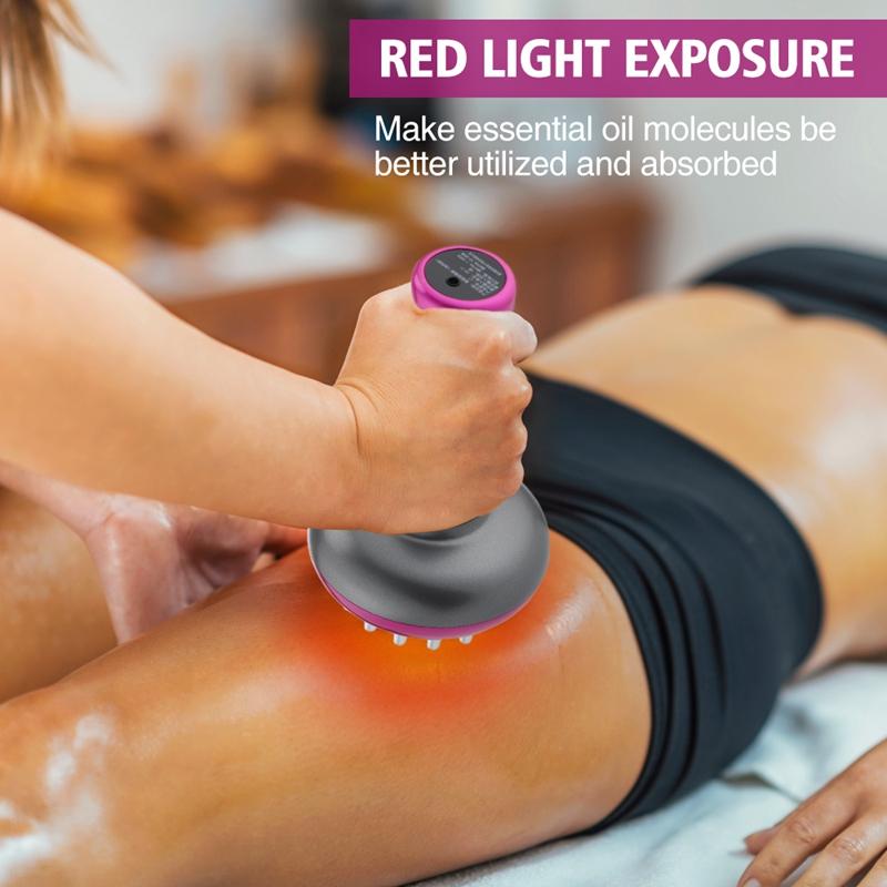 Electric Meridian Brush Lymphatic Drainage EMS Anti Cellulite Gua Sha Massager Microcurrent Heating Rechargeable Body Massagers