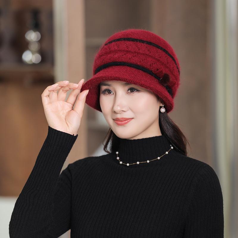 Ladies Outdoor Gloves 1 Set Hat Scarf Gloves Non Allergenic Comfortable Thick Mother Cap Scarf Mittens for Daily